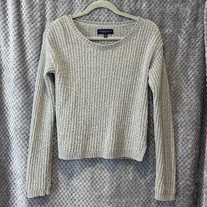Aeropostale medium gray fuzzy sweater